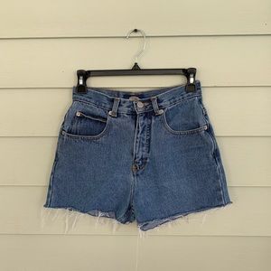 vintage capezio cut off denim shorts